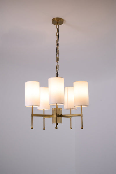 Ulcarisra Traditional Vintage Brass Fabric Chandelier