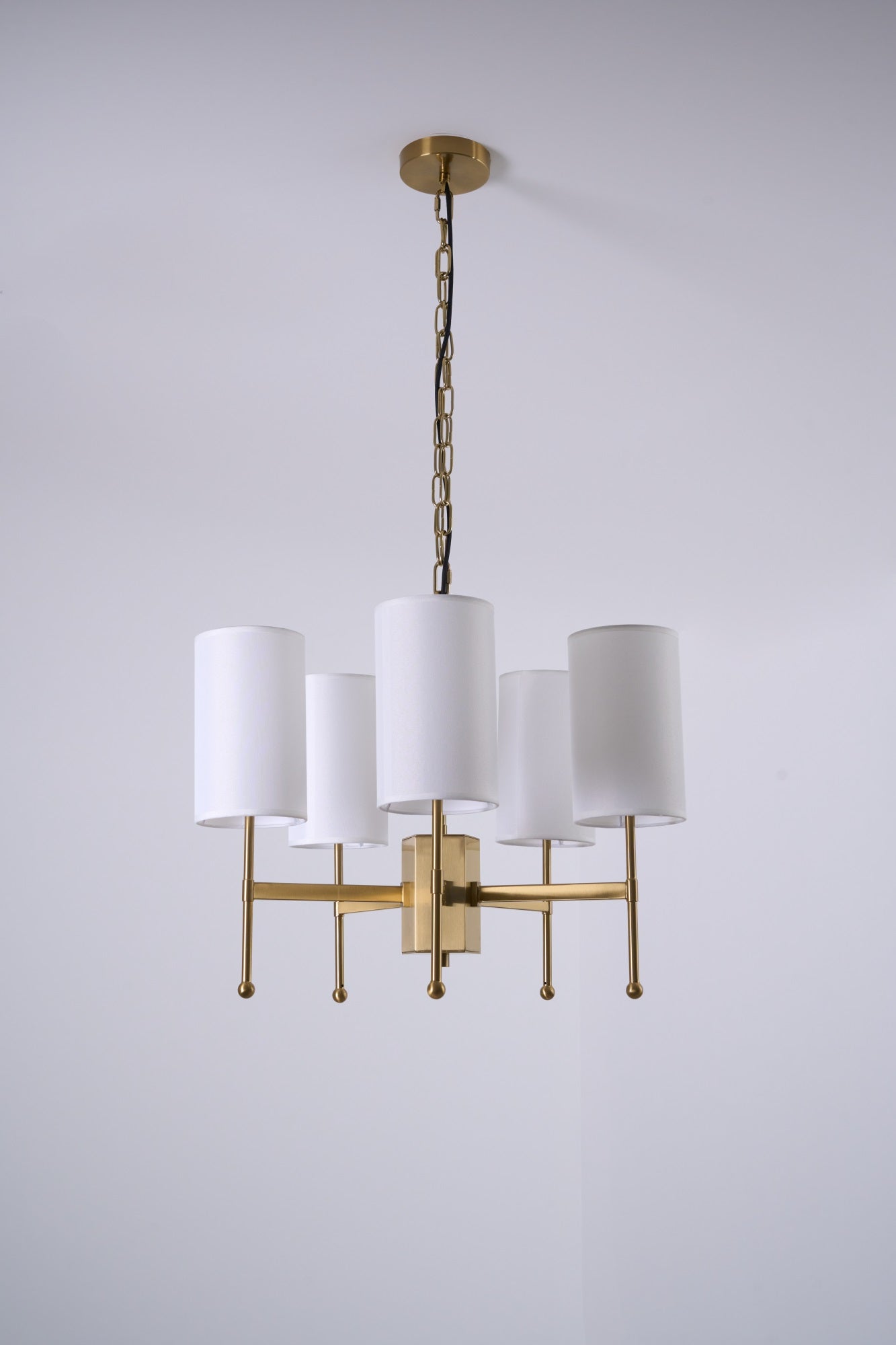 Ulcarisra Traditional Vintage Brass Fabric Chandelier