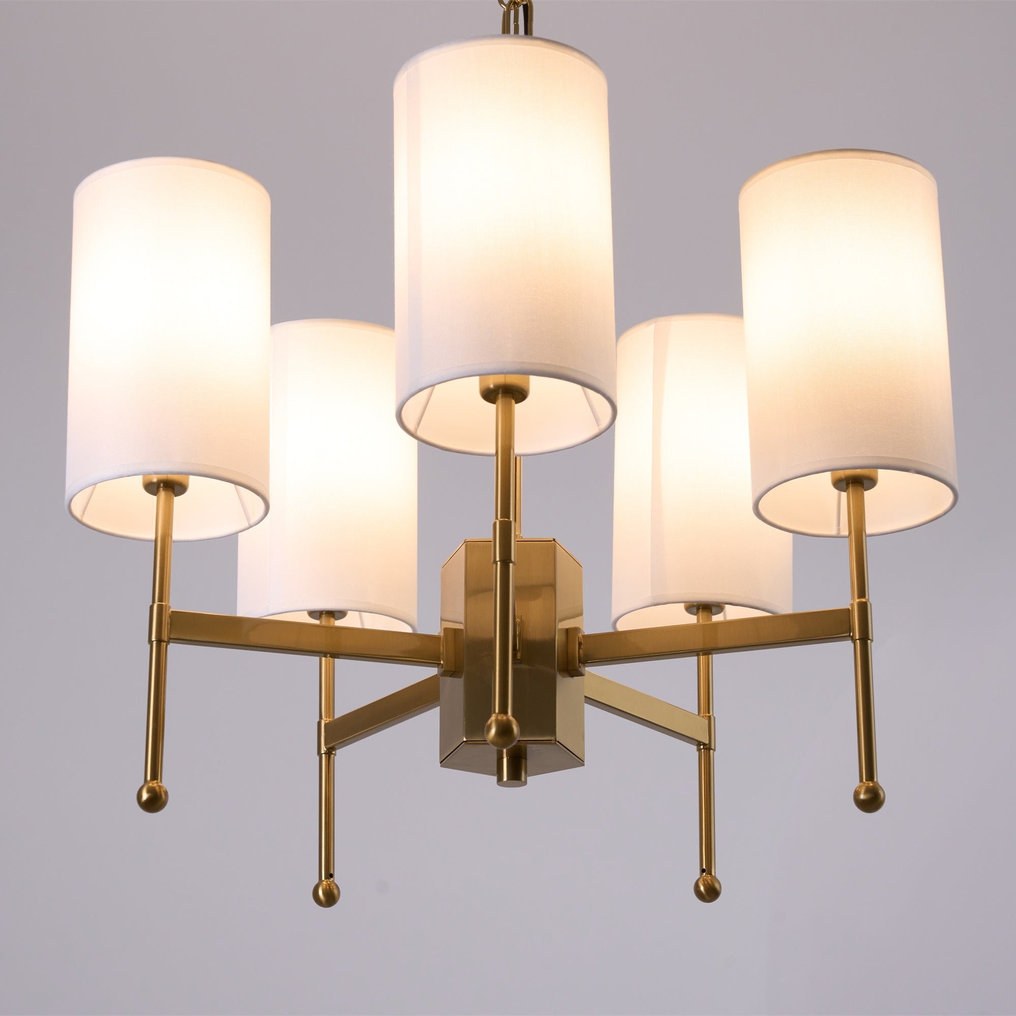 Ulcarisra Traditional Vintage Brass Fabric Chandelier
