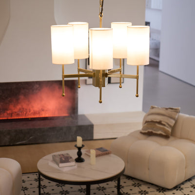 Ulcarisra Traditional Vintage Brass Fabric Chandelier
