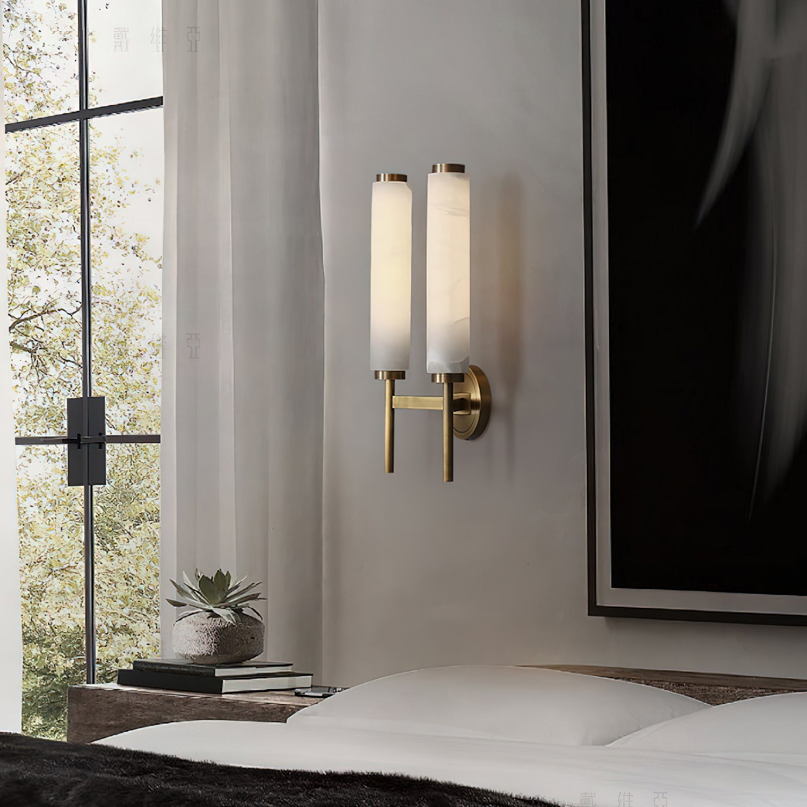 Orinley Alabaster Indoor Wall Light