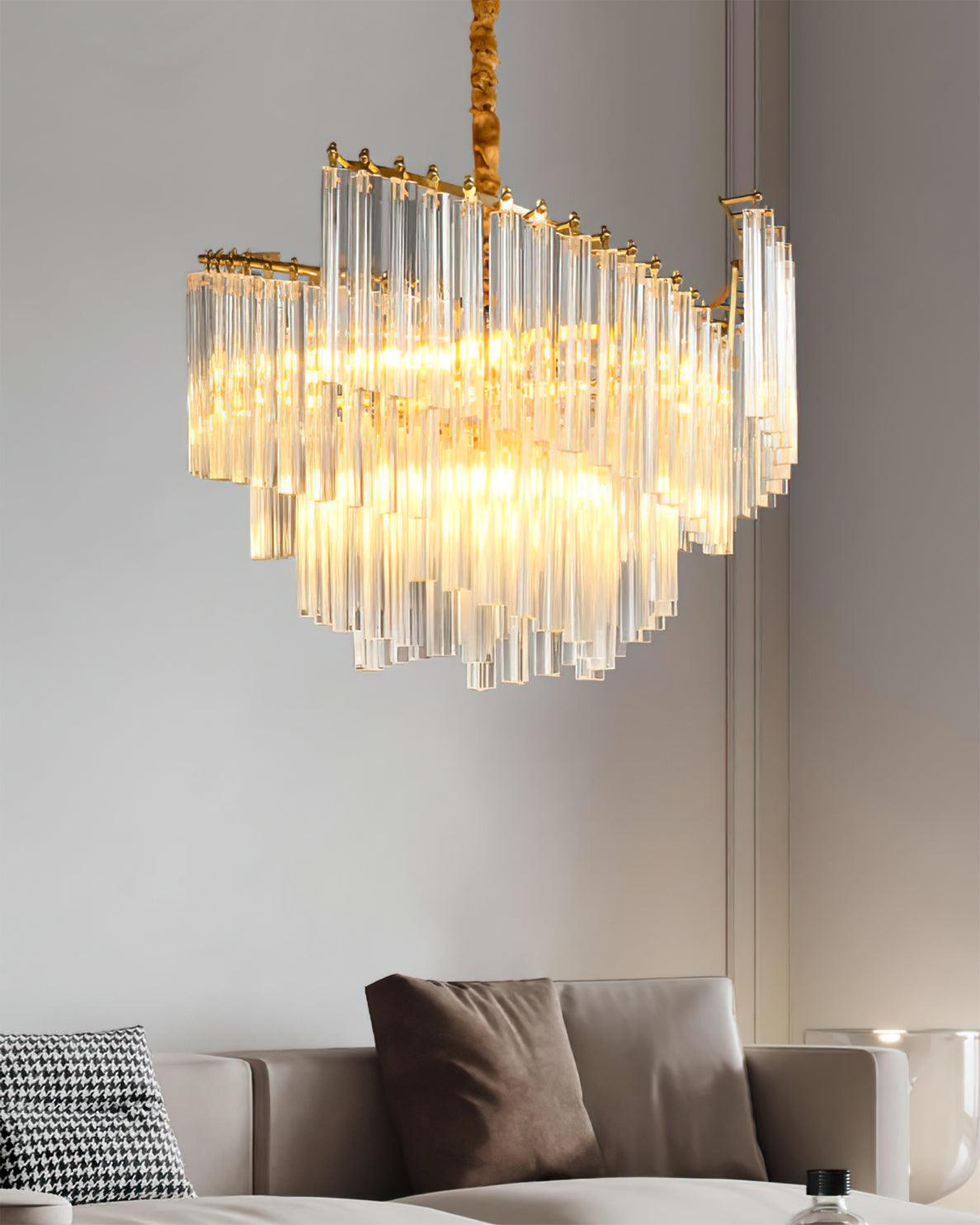 Ala Postmodern Luxury Brinicle Crystal Chandelier