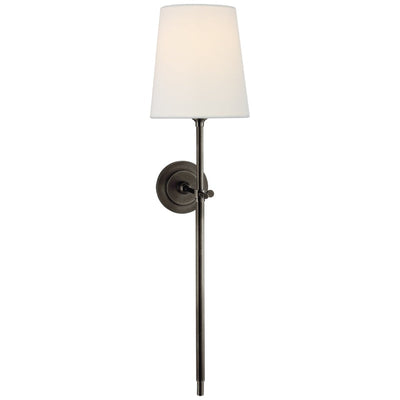 Silva Brass White Tapered Shade Wall Light