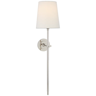 Silva Brass White Tapered Shade Wall Light