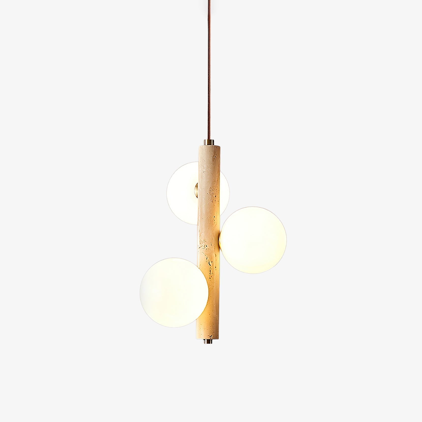 Aursorel Multi-Globe Travertine Pendant Light