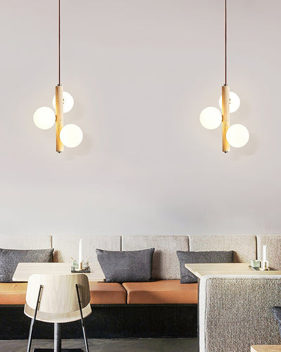 Aursorel Multi-Globe Travertine Pendant Light