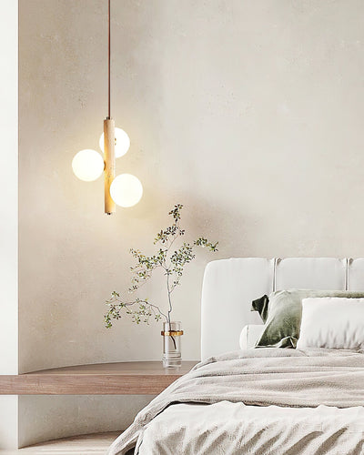 Aursorel Multi-Globe Travertine Pendant Light