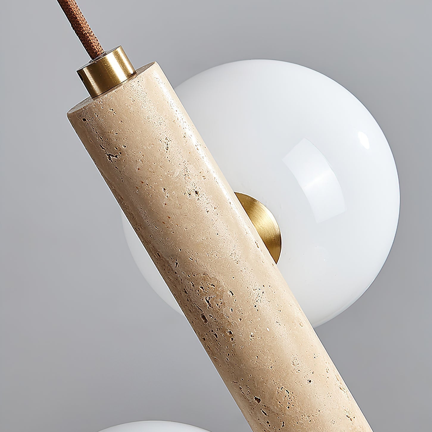 Aursorel Multi-Globe Travertine Pendant Light