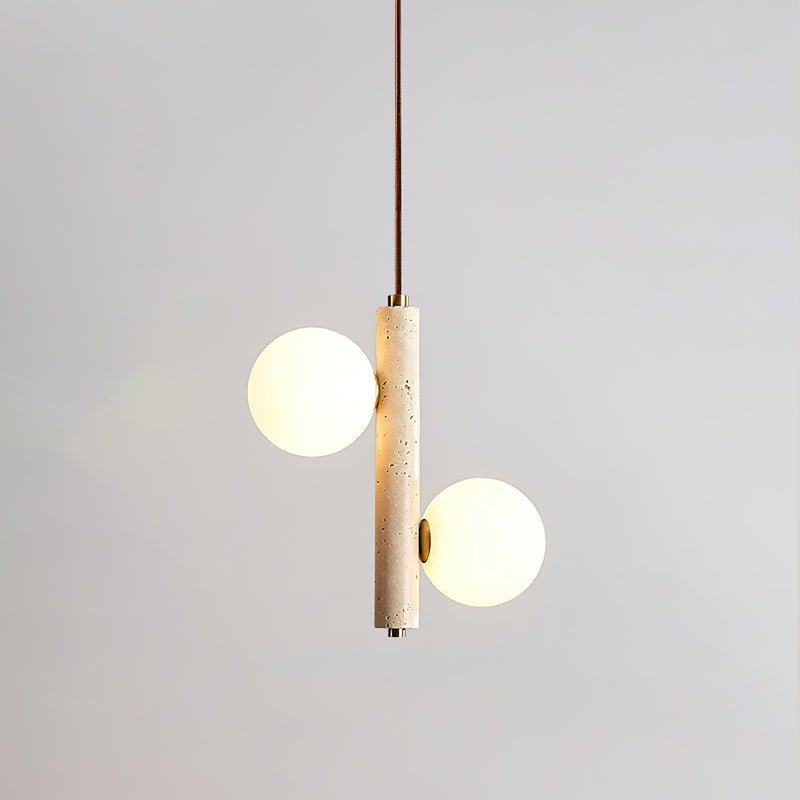 Aursorel Multi-Globe Travertine Pendant Light