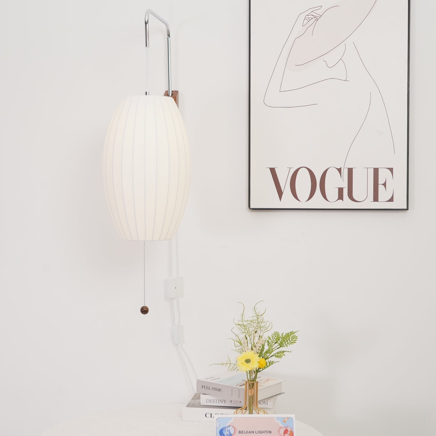 Lustra Wall Sconce Walnut Ball - Neutral Decor