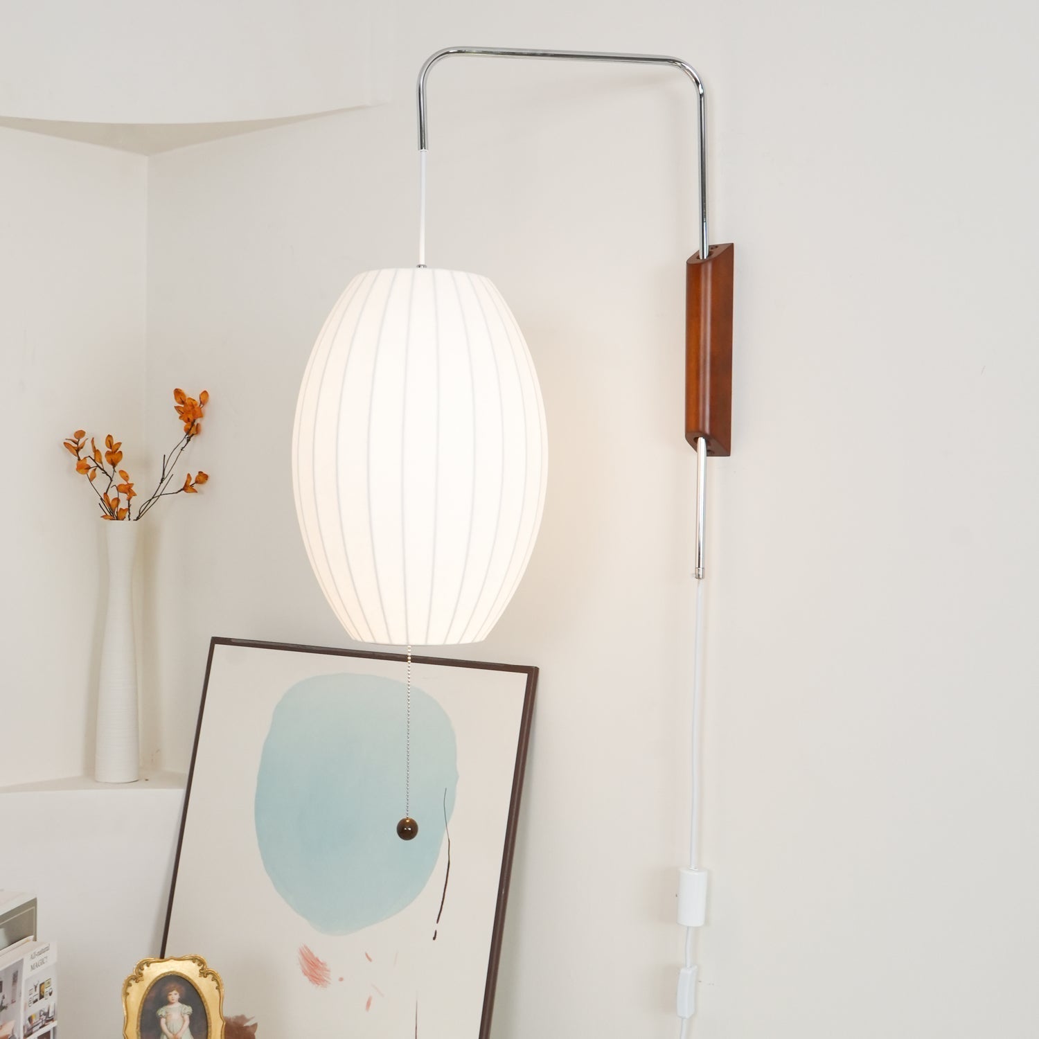 Lustra Wall Sconce Walnut Ball - Neutral Decor