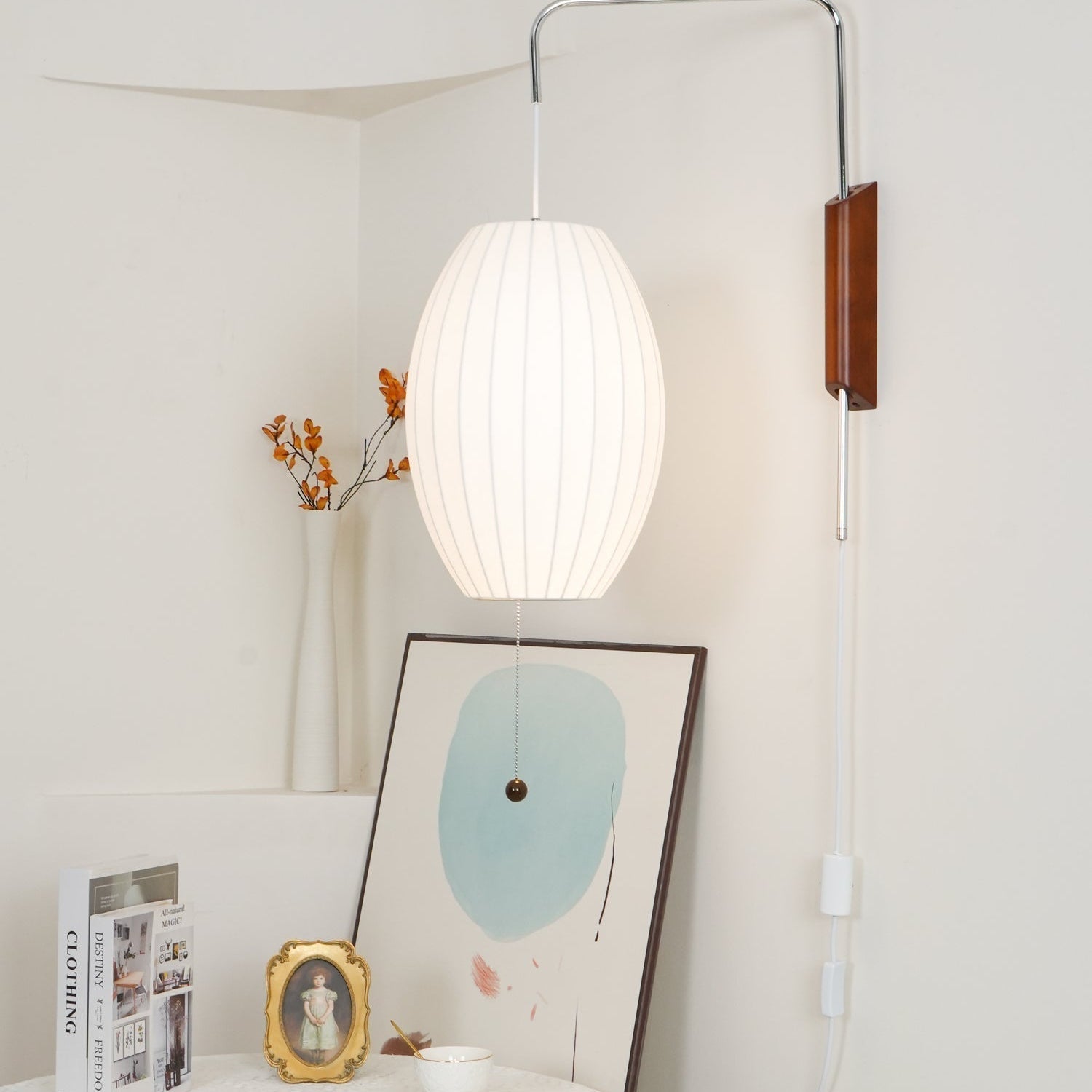 Lustra Wall Sconce Walnut Ball - Neutral Decor