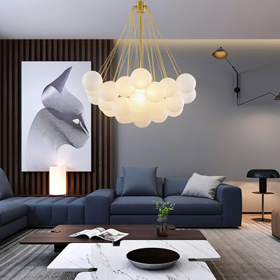 Eiririra Chandelier Bubble Frosted Glass