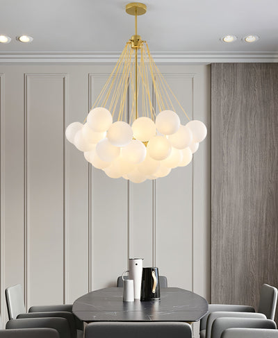 Eiririra Chandelier Bubble Frosted Glass