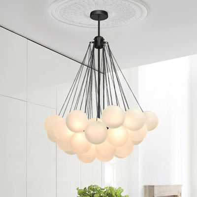 Eiririra Chandelier Bubble Frosted Glass