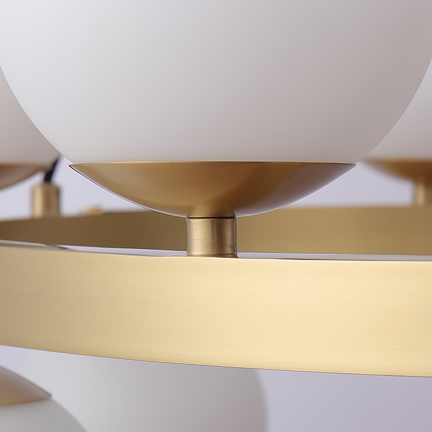 Aben Chandelier Globe Brass Ring