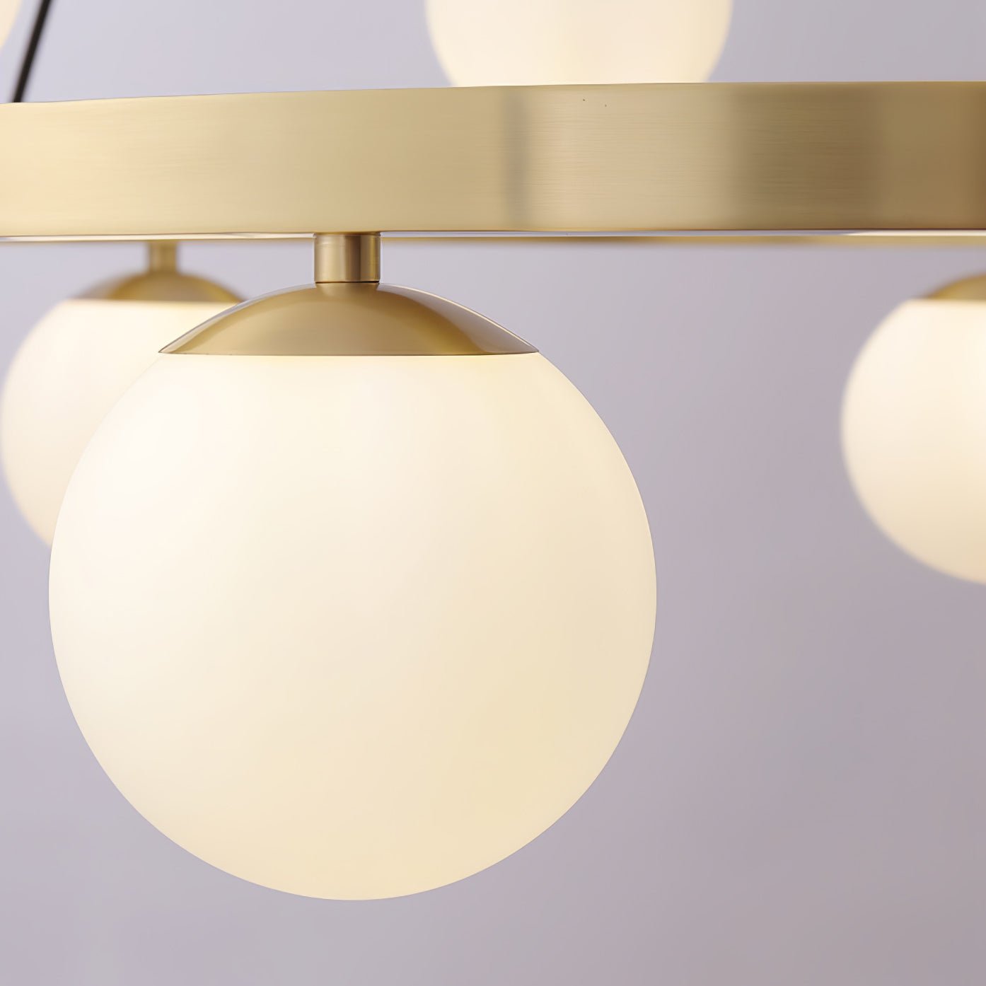 Aben Chandelier Globe Brass Ring