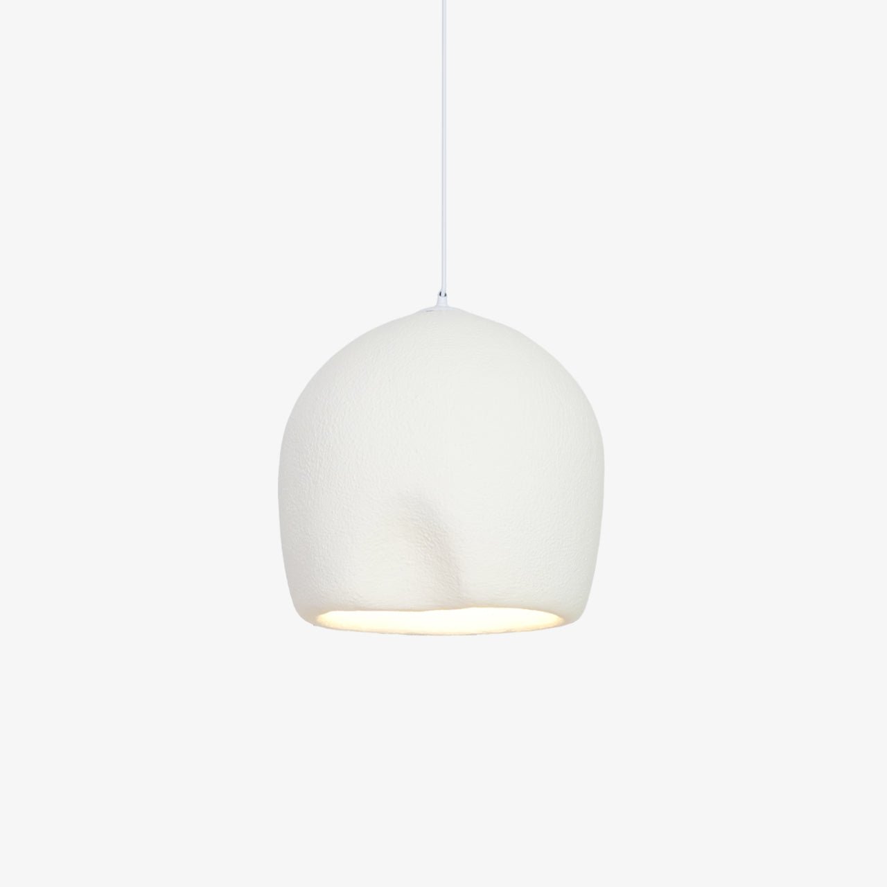 Nuo Pendant Lamp Plaster Rounded Dome Wabi Sabi