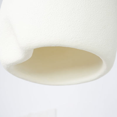 Nuo Pendant Lamp Plaster Rounded Dome Wabi Sabi