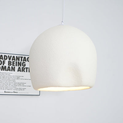 Nuo Pendant Lamp Plaster Rounded Dome Wabi Sabi
