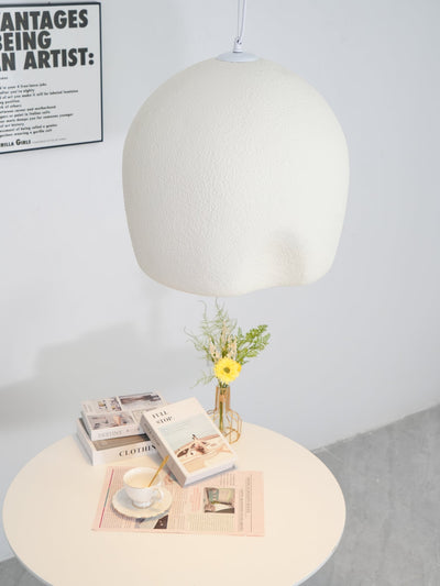 Nuo Pendant Lamp Plaster Rounded Dome Wabi Sabi