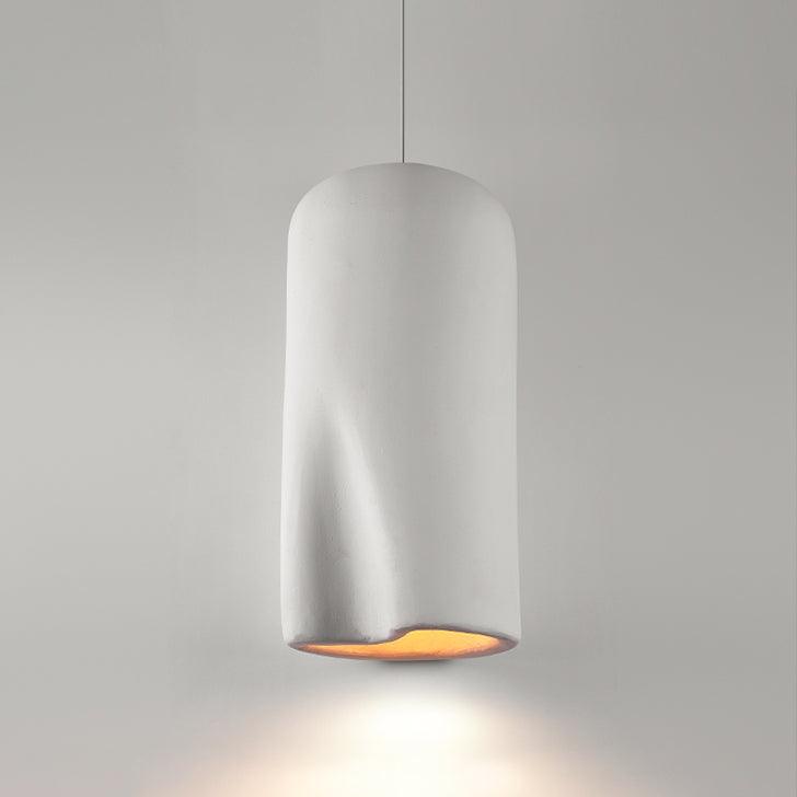 Nuo Pendant Lamp Plaster Rounded Dome Wabi Sabi