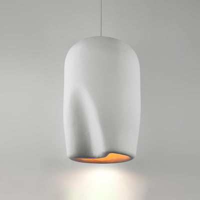 Nuo Pendant Lamp Plaster Rounded Dome Wabi Sabi