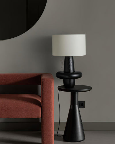 Ring Minimalist Wood Table Lamp