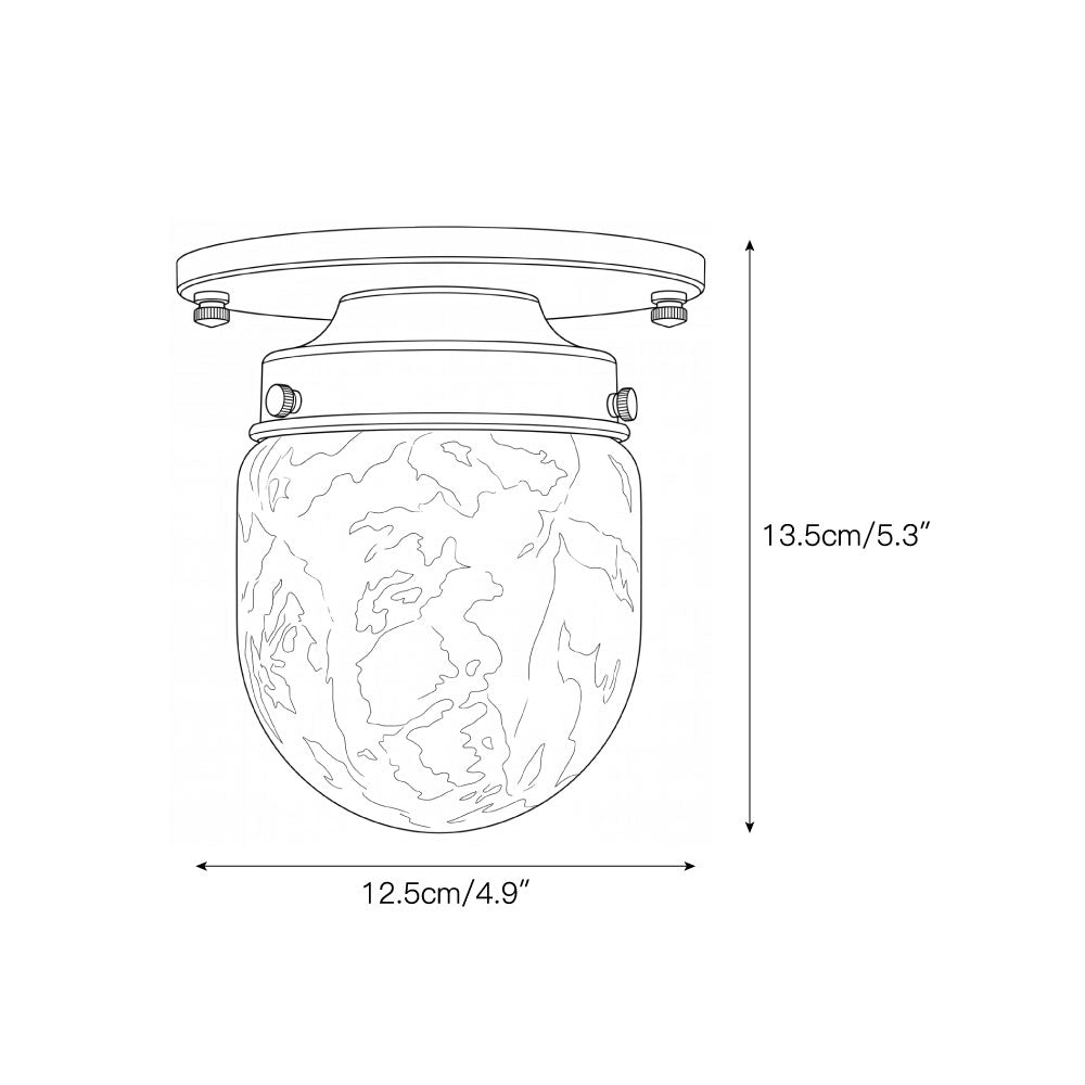 Ardenvale Shaped Alabaster Flush Mount Ceiling Light
