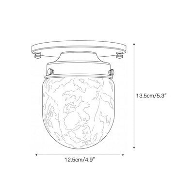 Ardenvale Shaped Alabaster Flush Mount Ceiling Light
