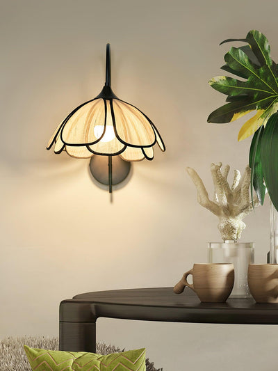 Ivsiliel Natural Burnt Petal Wall Lamp - Neutral Decor