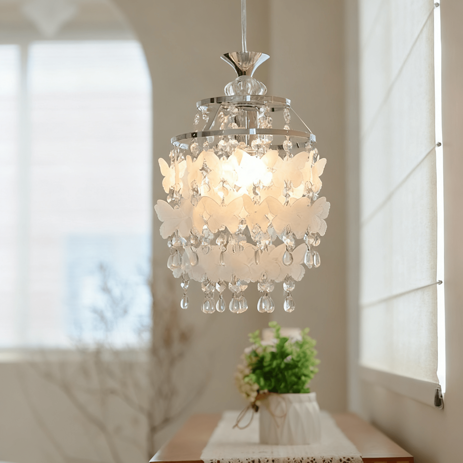 Quenby Butterfly Crystal Pendant Light