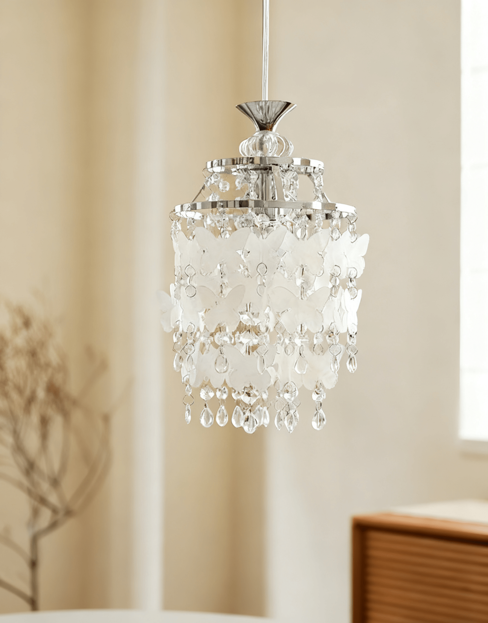 Quenby Butterfly Crystal Pendant Light