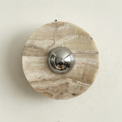 Alba Modern Minimalist Chrome Marble Wall Lamp