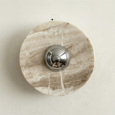 Alba Modern Minimalist Chrome Marble Wall Lamp
