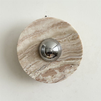 Alba Modern Minimalist Chrome Marble Wall Lamp