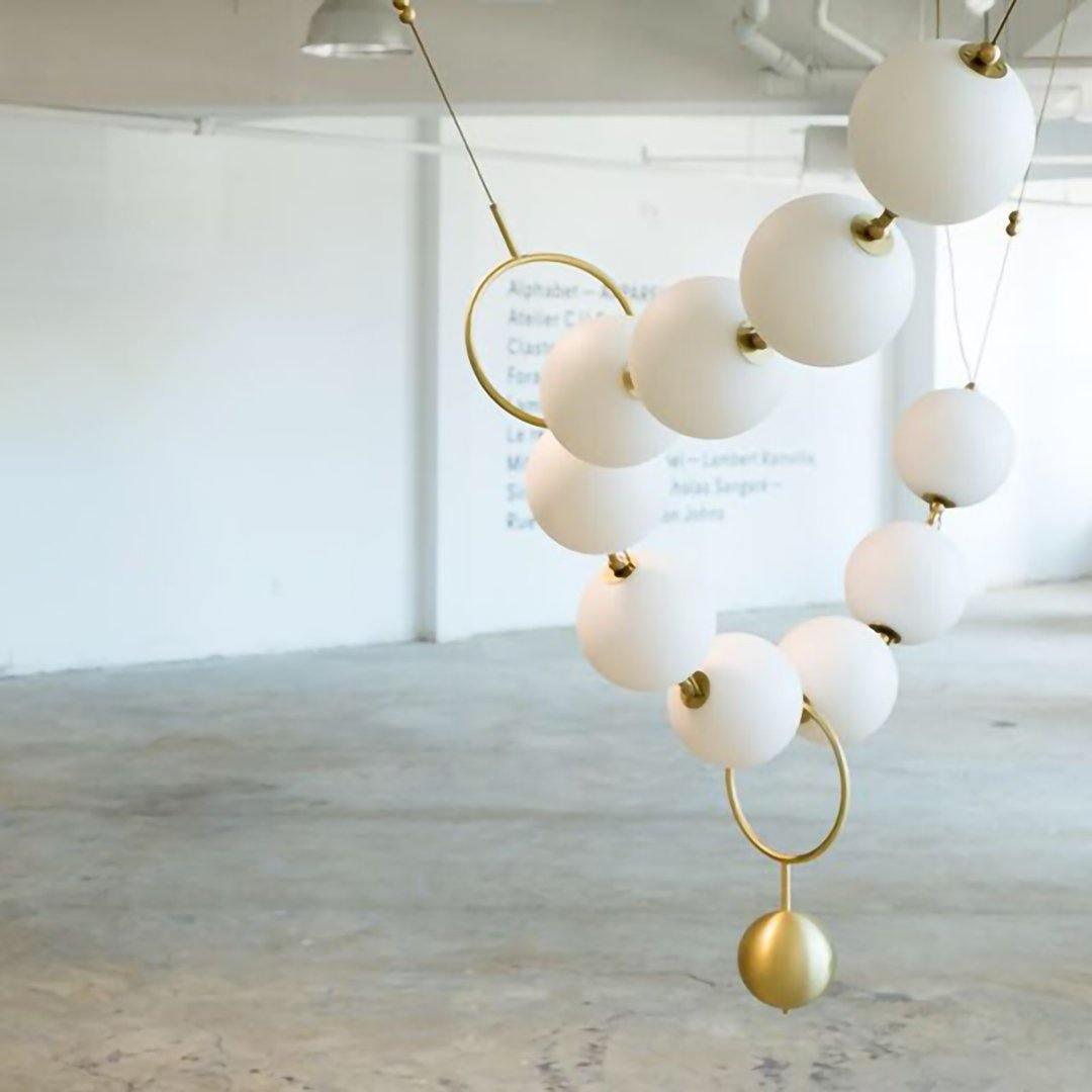 Lustra Pendant Lamp Necklace Glass - Neutral Decor
