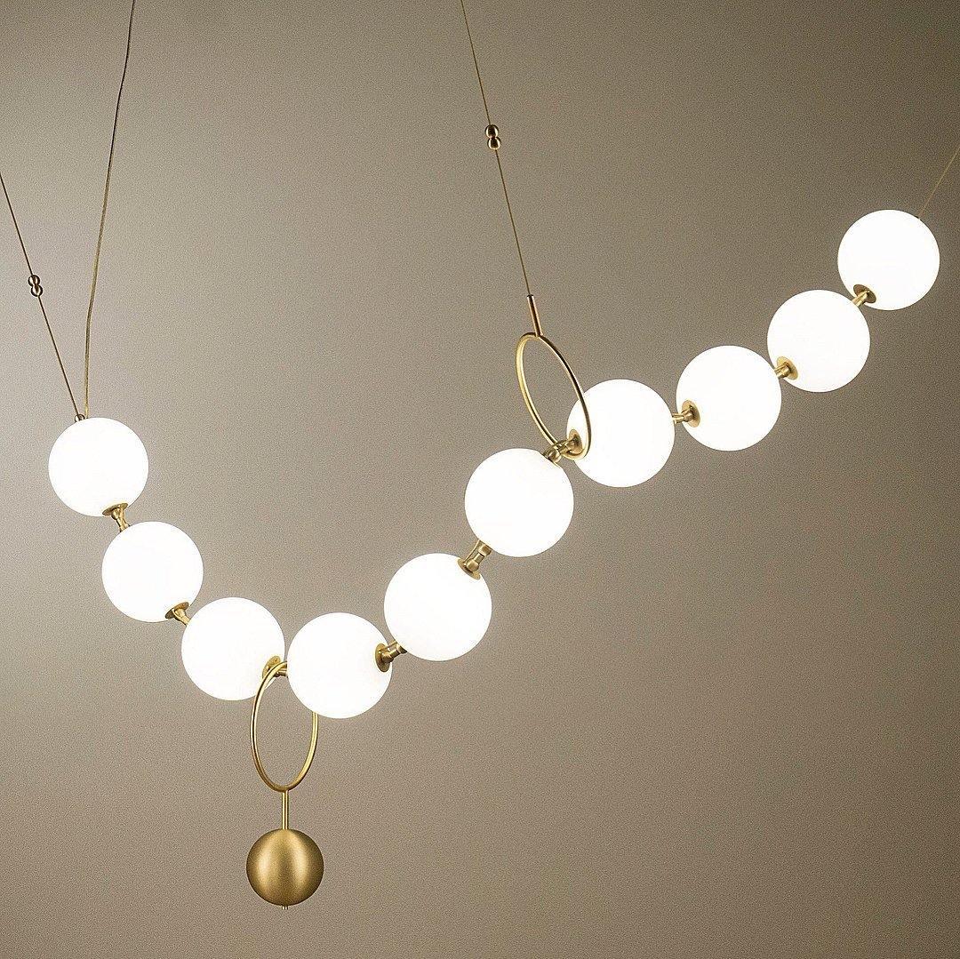 Lustra Pendant Lamp Necklace Glass - Neutral Decor