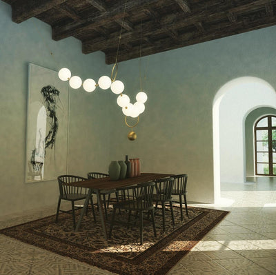 Lustra Pendant Lamp Necklace Glass - Neutral Decor