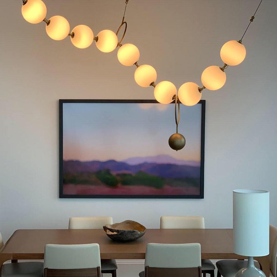 Lustra Pendant Lamp Necklace Glass - Neutral Decor