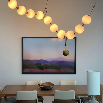 Lustra Pendant Lamp Necklace Glass - Neutral Decor