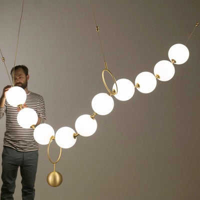 Lustra Pendant Lamp Necklace Glass - Neutral Decor