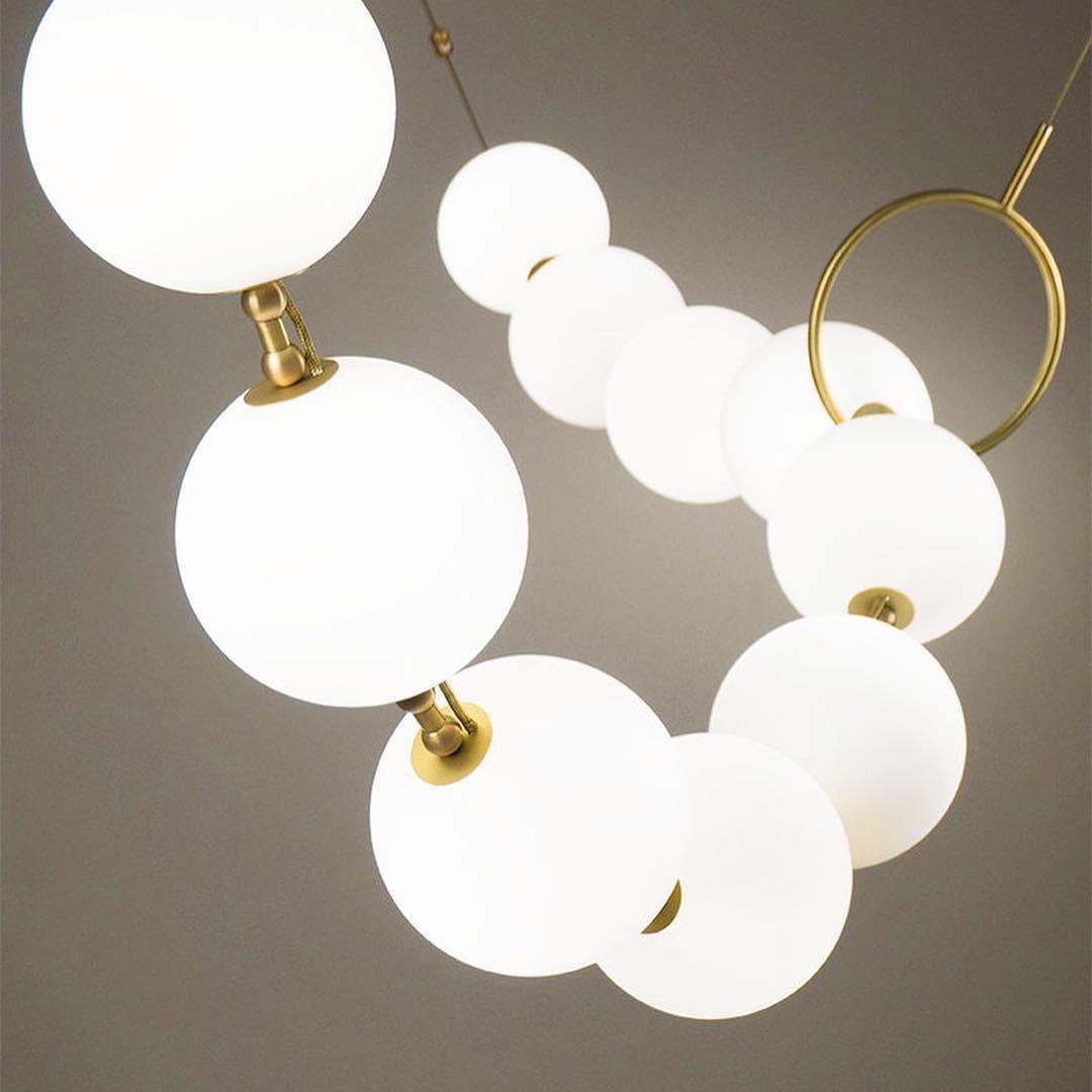 Lustra Pendant Lamp Necklace Glass - Neutral Decor