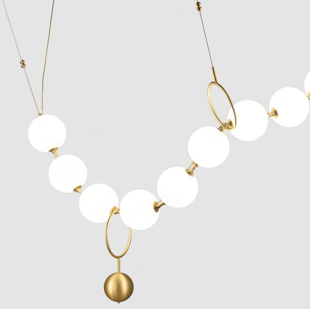 Lustra Pendant Lamp Necklace Glass - Neutral Decor
