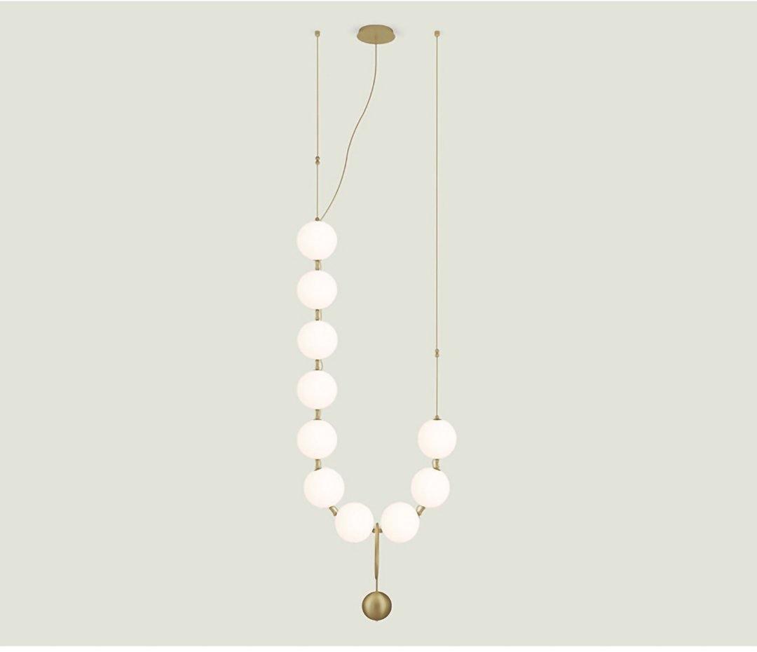 Lustra Pendant Lamp Necklace Glass - Neutral Decor