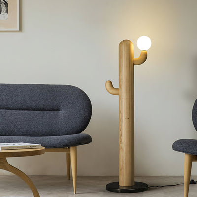 Blaze Cactus Wood Floor Lamp