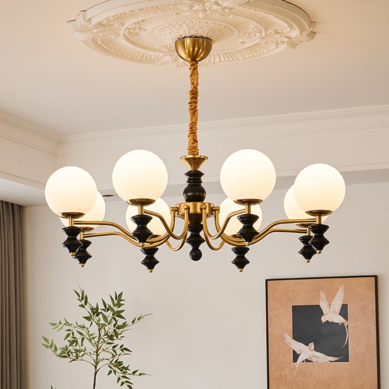 Ordore Traditional Elegance Vintage Wood Chandelier