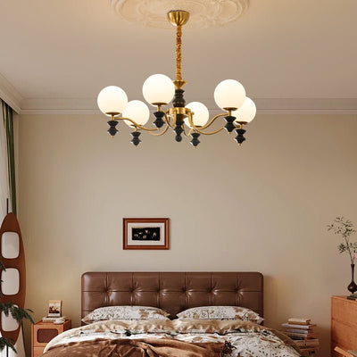 Ordore Traditional Elegance Vintage Wood Chandelier