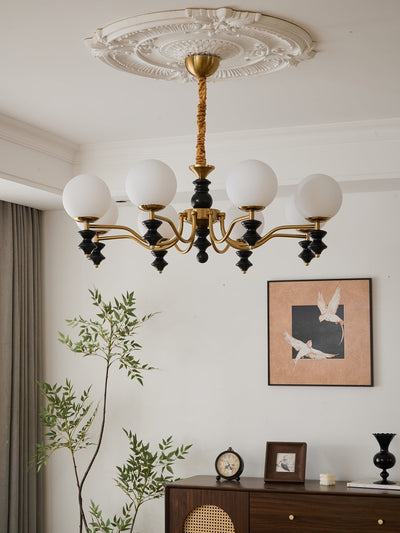 Ordore Traditional Elegance Vintage Wood Chandelier