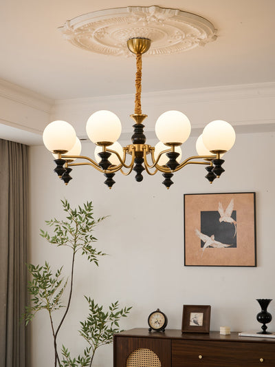 Ordore Traditional Elegance Vintage Wood Chandelier